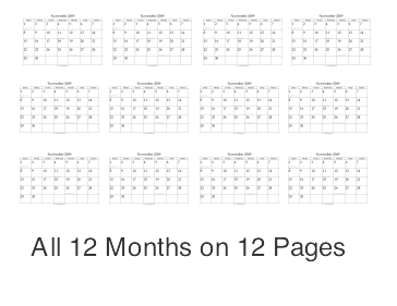 2009 Calendar (12 pages) Calendar