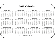 2009 Wallet Calendar calendar